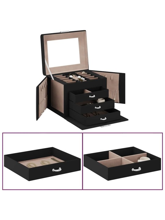 EHTEKARP 4-KIHILINE PEEGLIGA LUKUSTATAV MUST 22,5X17,5X16,5 CM