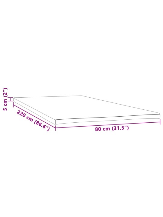 Kattemadrats 80x220x5 cm