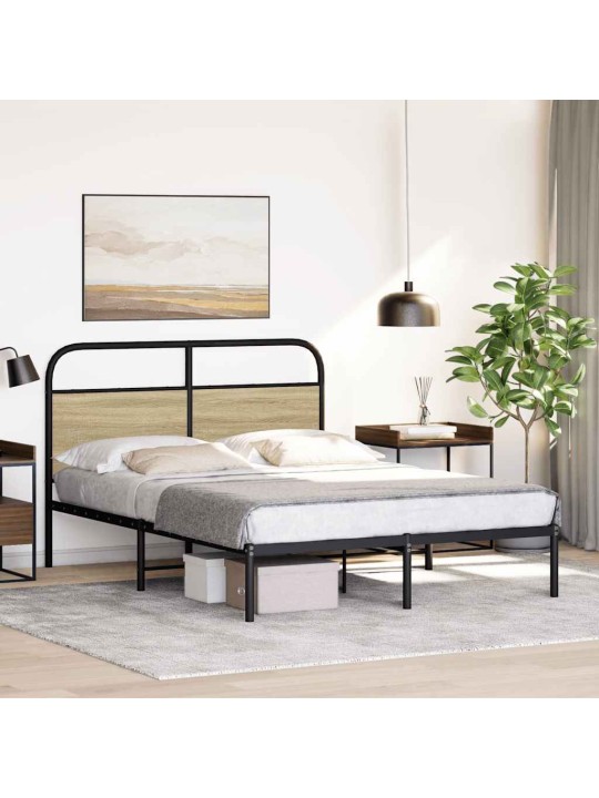 Voodiraam ilma madratsita, sonoma tamm, 135x190 cm