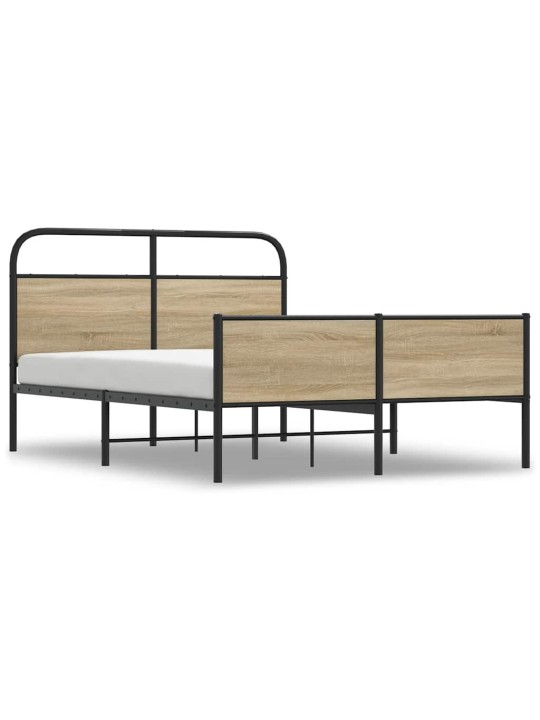 Voodiraam ilma madratsita, sonoma tamm, 140x190 cm