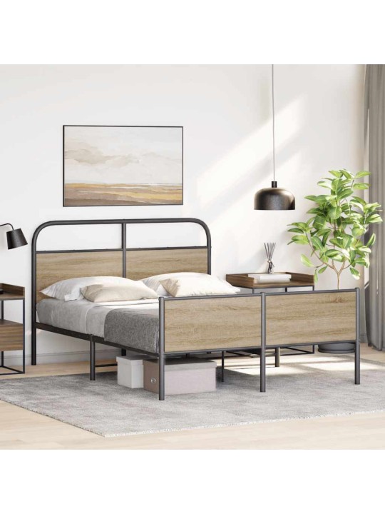 Voodiraam ilma madratsita, sonoma tamm, 140x190 cm