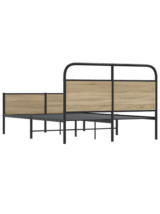 Voodiraam ilma madratsita, sonoma tamm, 140x190 cm