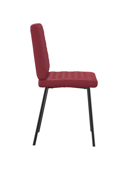 Söögitoolid 6 tk, veinipunane, kunstnahk