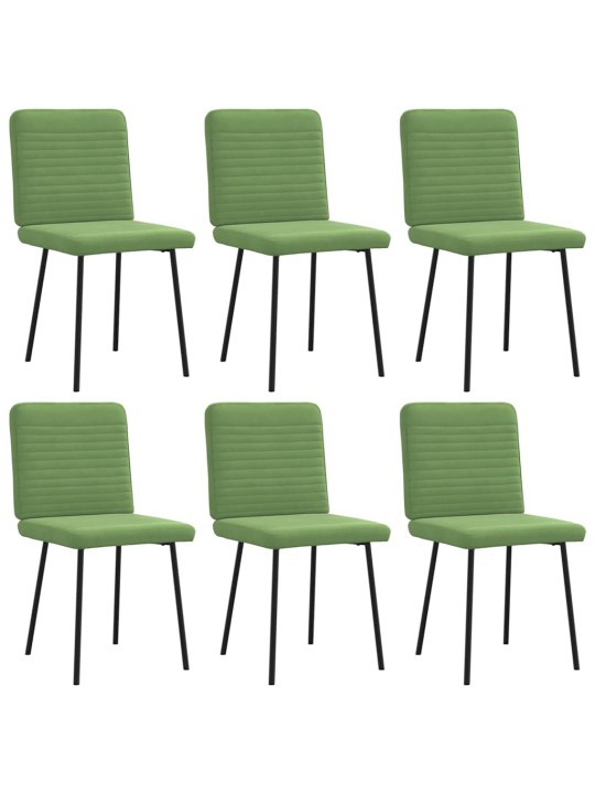 Söögitoolid 6 tk, heleroheline, samet