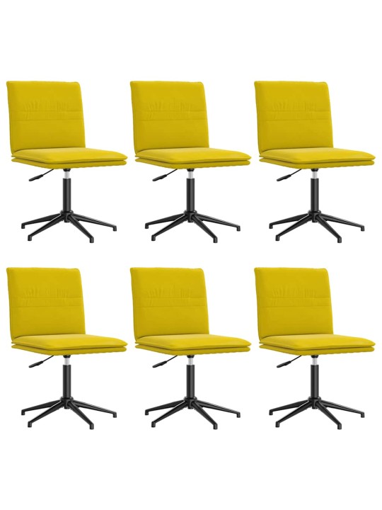 Söögitoolid 6 tk, kollane, samet