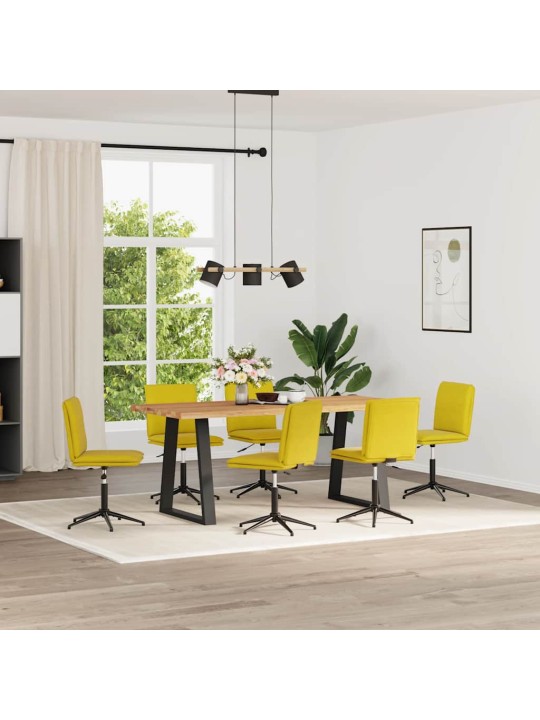 Söögitoolid 6 tk, kollane, samet