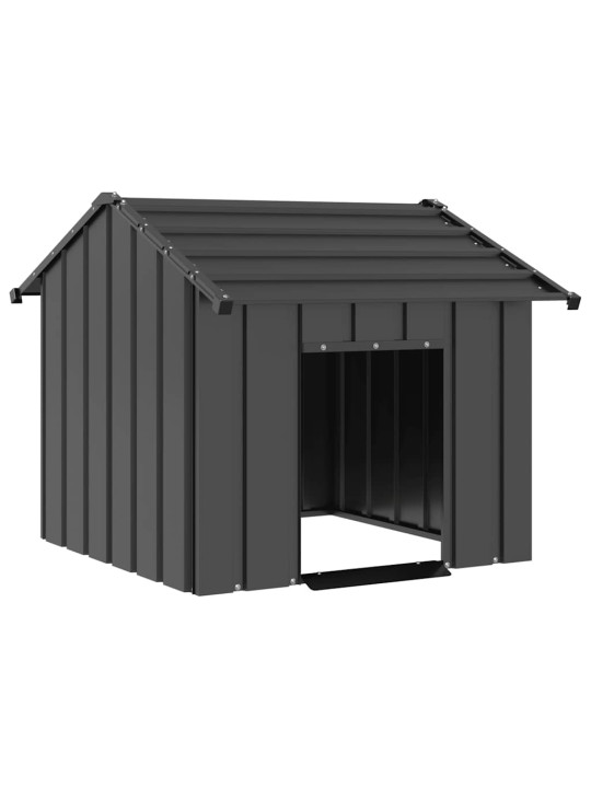 KATUSEGA KOERAMAJA 85X107X81 CM GALVANISEERITUD TERAS