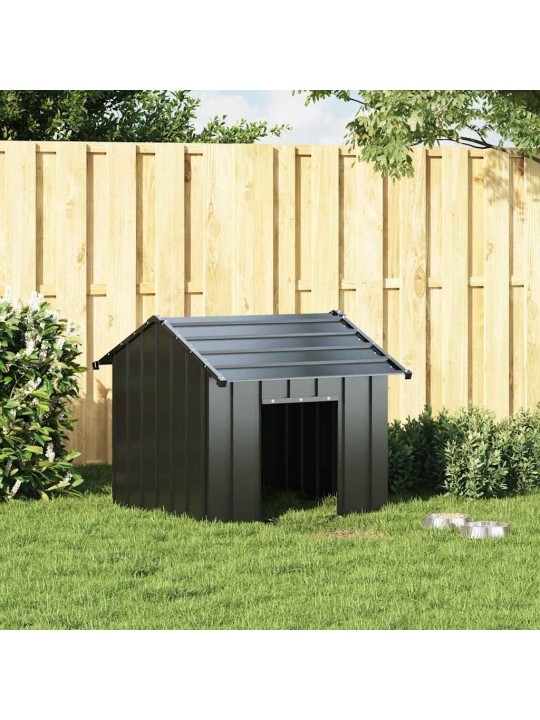 KATUSEGA KOERAMAJA 85X107X81 CM GALVANISEERITUD TERAS