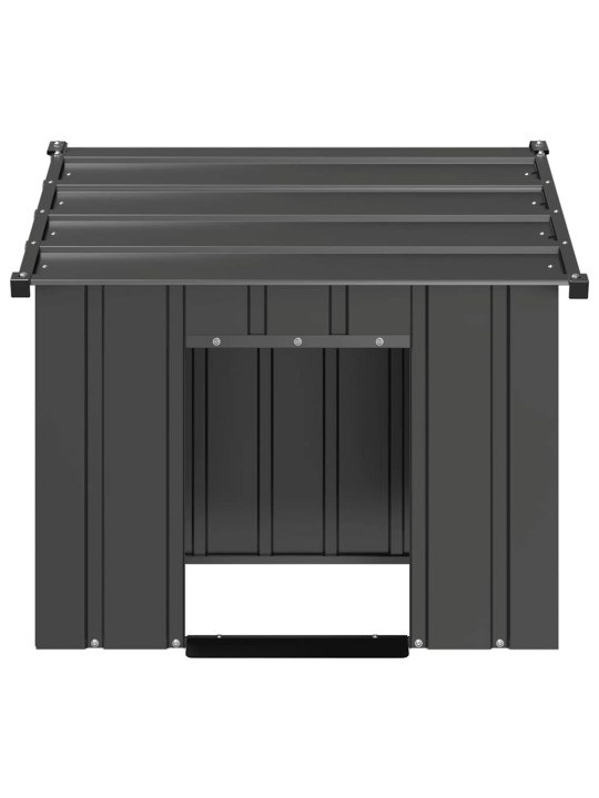 KATUSEGA KOERAMAJA 85X107X81 CM GALVANISEERITUD TERAS