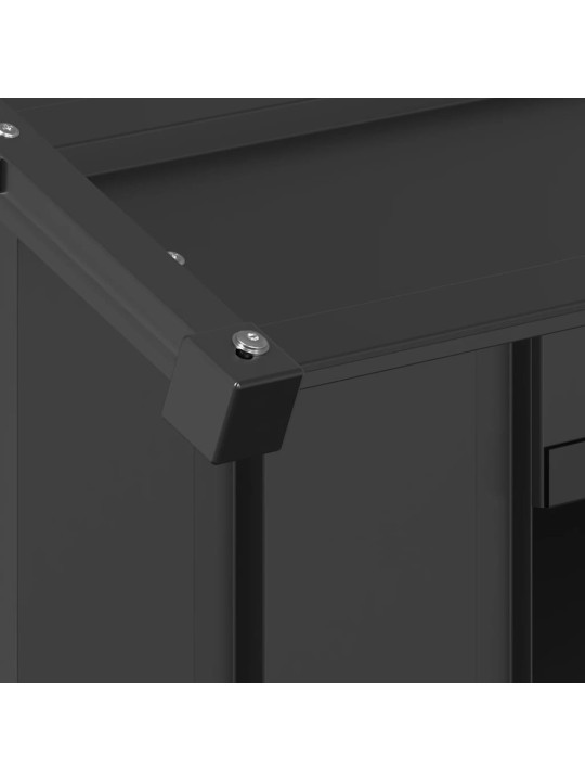 KATUSEGA KOERAMAJA 85X107X81 CM GALVANISEERITUD TERAS