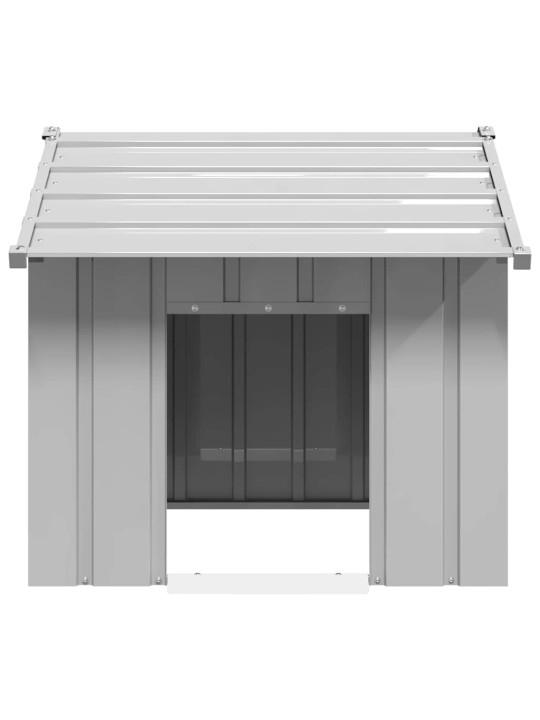 KATUSEGA KOERAMAJA 85X107X81 CM GALVANISEERITUD TERAS