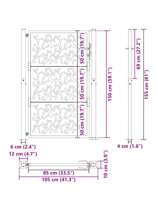 AIAVÄRAV MUST 105X155 CM TERASLEHE DISAIN