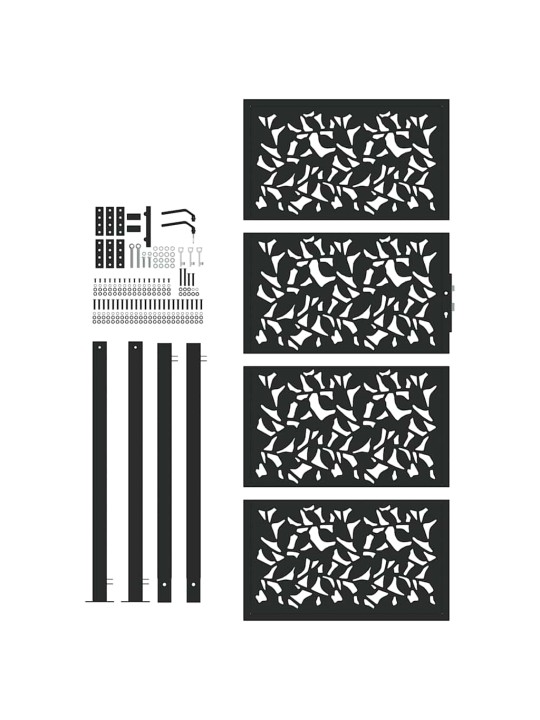 AIAVÄRAV MUST 105X205 CM TERASLEHE DISAIN