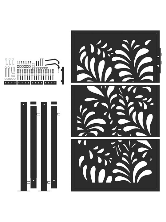 AIAVÄRAV MUST 105X155 CM TERASEST WAVE DESIGN