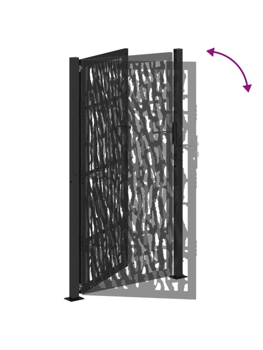 AIAVÄRAV MUST 105X180 CM TERASEST JÄLJEKUJUNDUS