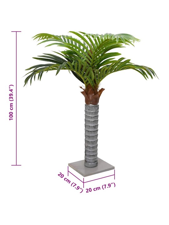 KUNSTPALM 6 LEHTE 100 CM ROHELINE
