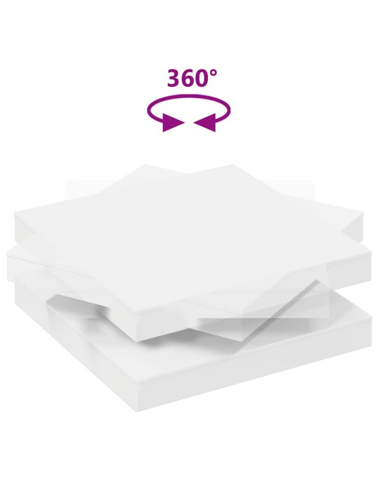 DIIVANILAUD 360 KRAADI PÖÖRATAV VALGE 90X90X34,5 CM