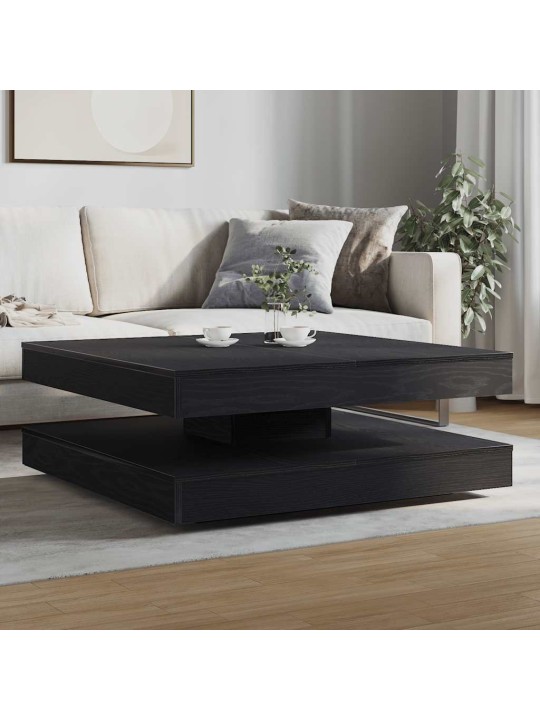 Diivanilaud 360 kraadi pööratav must tamm 90x90x34,5 cm