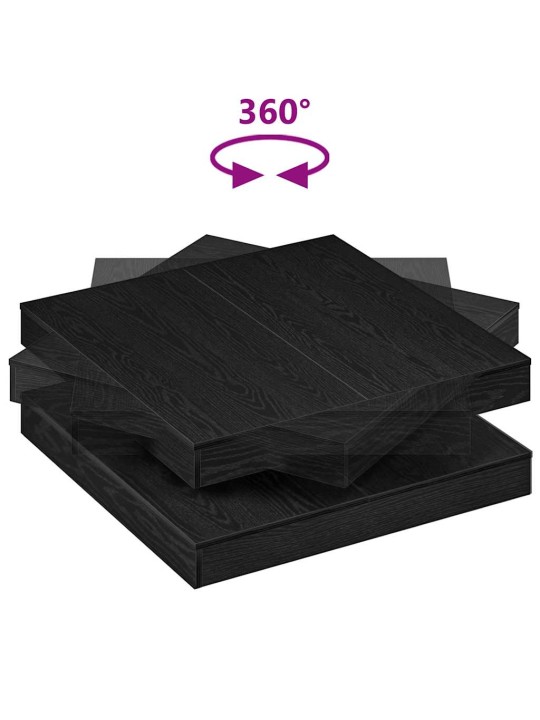 Diivanilaud 360 kraadi pööratav must tamm 90x90x34,5 cm