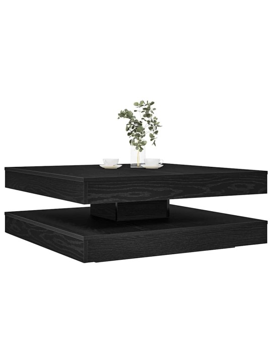 Diivanilaud 360 kraadi pööratav must tamm 90x90x34,5 cm