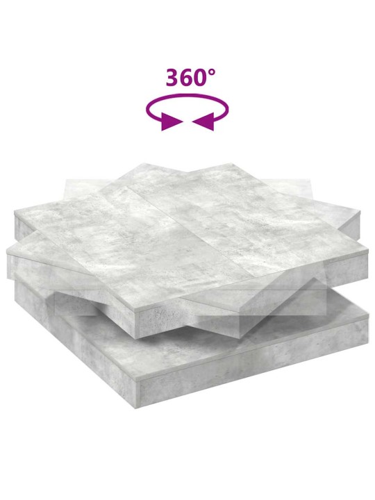 Diivanilaud 360 kraadi pööratav betoonhall 90x90x34,5 cm