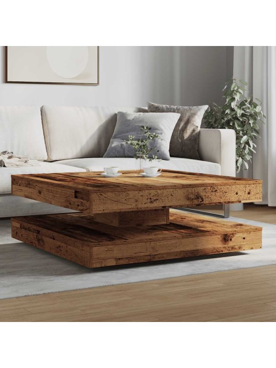 Diivanilaud 360 kraadi pööratav vana puit 90x90x34,5 cm