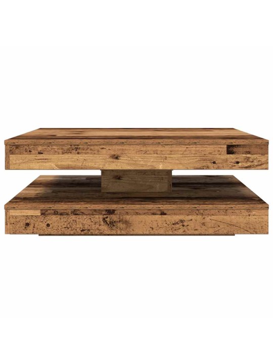 Diivanilaud 360 kraadi pööratav vana puit 90x90x34,5 cm