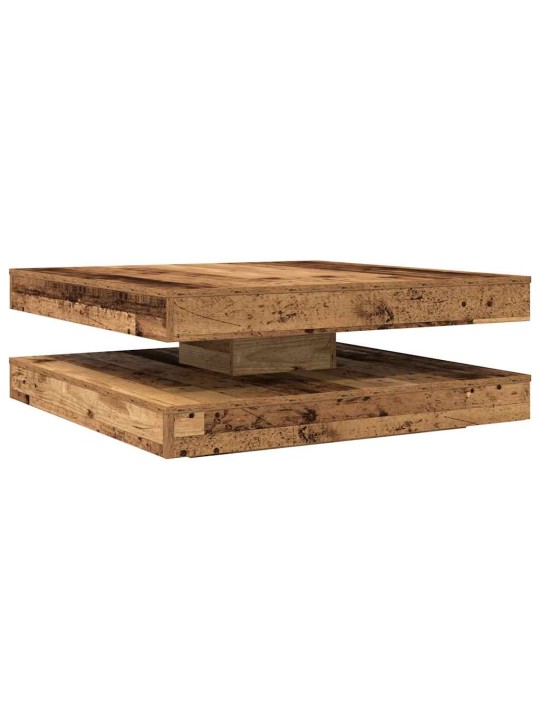 Diivanilaud 360 kraadi pööratav vana puit 90x90x34,5 cm