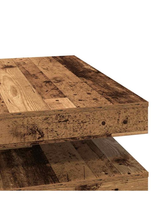 Diivanilaud 360 kraadi pööratav vana puit 90x90x34,5 cm