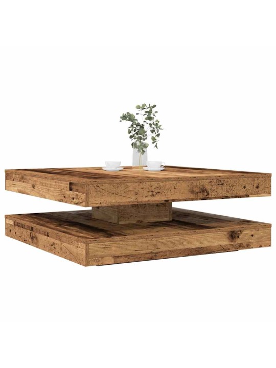 Diivanilaud 360 kraadi pööratav vana puit 90x90x34,5 cm