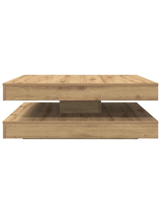 Diivanilaud 360 kraadi pööratav käsitööline tamm 90x90x34,5 cm