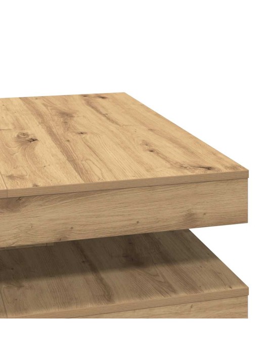 Diivanilaud 360 kraadi pööratav käsitööline tamm 90x90x34,5 cm