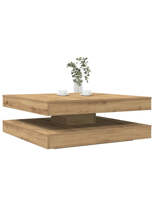 Diivanilaud 360 kraadi pööratav käsitööline tamm 90x90x34,5 cm