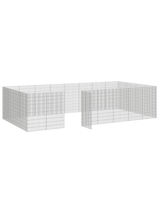 Loomade aedik 24 paneeli 54x100 cm tsingitud raud