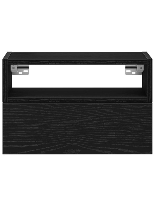 SEINALE KINNITATAVAD ÖÖKAPID, 2 TK, MUST, 45X26X28,5 CM