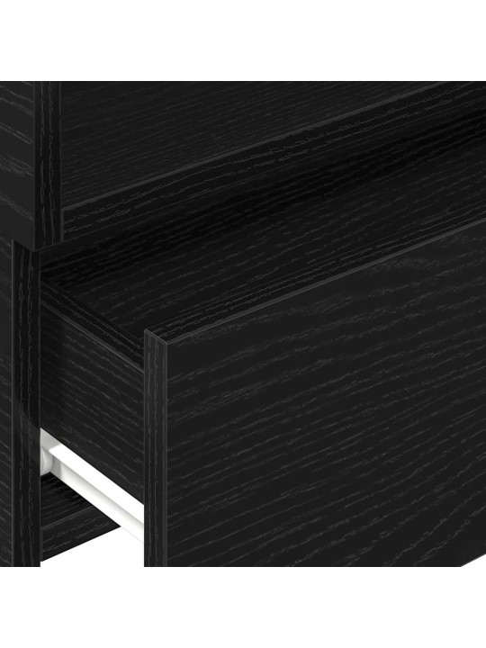 SEINALE KINNITATAVAD ÖÖKAPID, 2 TK, MUST, 45X26X28,5 CM
