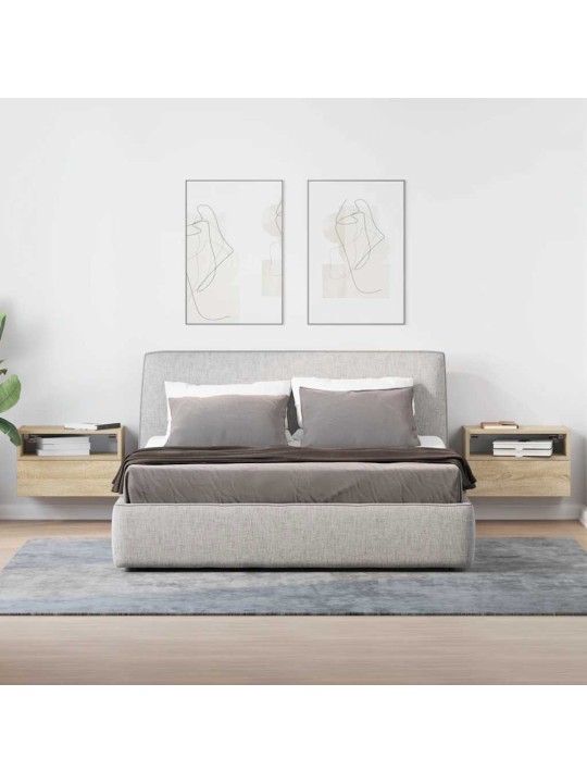 SEINALE KINNITATAVAD ÖÖKAPID, 2 TK, SONOMA TAMM, 45X26X28,5 CM
