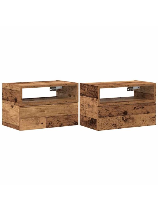 SEINALE KINNITATAVAD ÖÖKAPID, 2 TK, VANA PUIT 45X26X28,5 CM