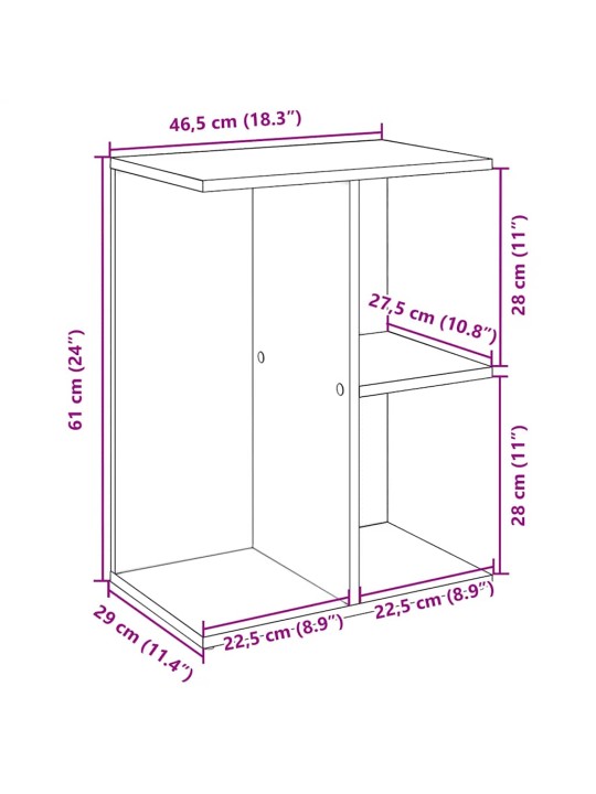 ÖÖKAPP, VALGE 46,5X29X61 CM TEHISPUIT