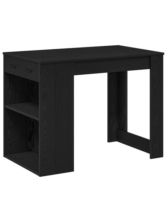 KIRJUTUSLAUD SAHTLI JA RIIULIGA, MUST TAMM, 102X62X77,5 CM