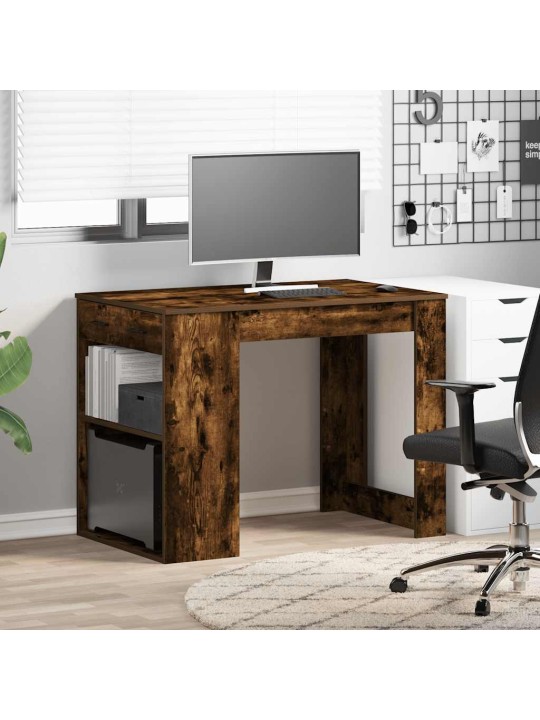 KIRJUTUSLAUD SAHTLI JA RIIULIGA SUITSUTATUD TAMM 102X62X77,5 CM