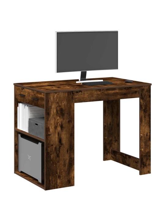 KIRJUTUSLAUD SAHTLI JA RIIULIGA SUITSUTATUD TAMM 102X62X77,5 CM