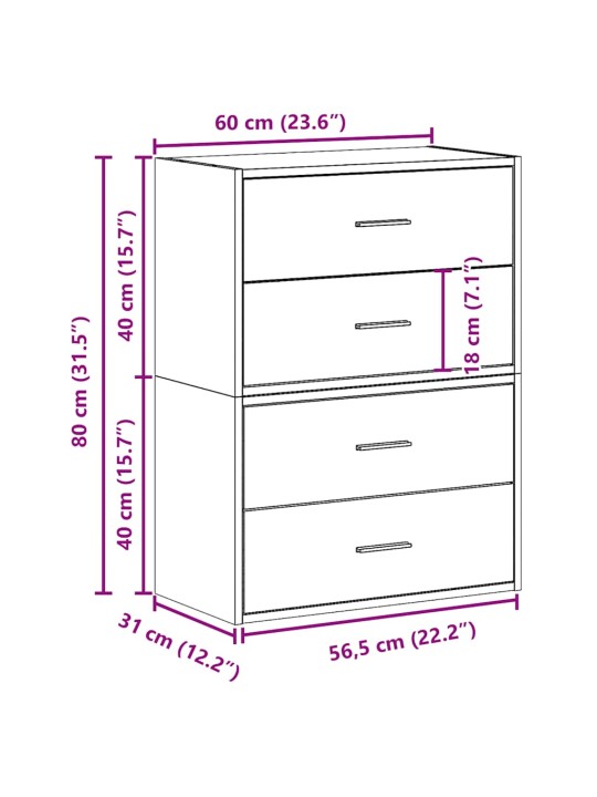 KAPID 2 SAHTLIGA 2 TK, BETOONHALL, 60X31X40 CM, TEHISPUIT