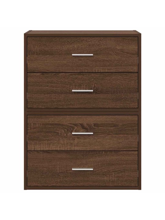 KAPID 2 SAHTLIGA 2 TK, PRUUN TAMM, 60X31X40 CM, TEHISPUIT