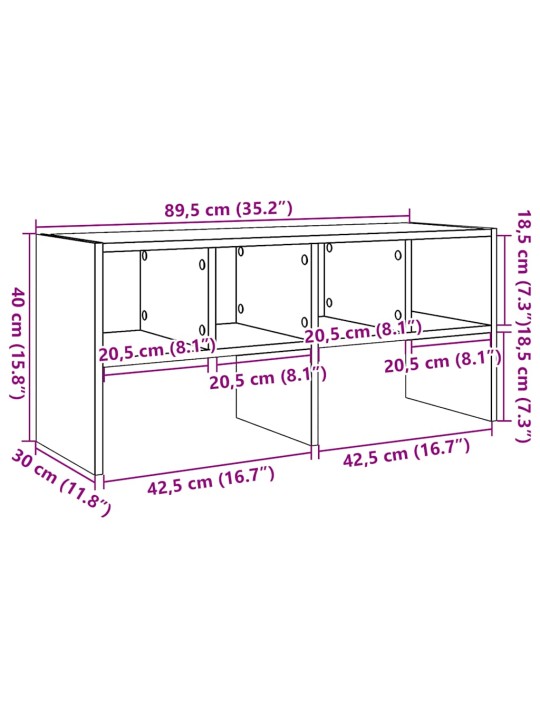 KINGARIIUL VIRNASTATAV VALGE 89,5X30X40 CM