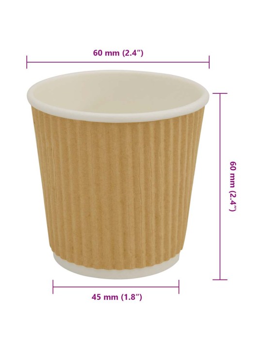 PABERIST KOHVITASSID 1000 TK 4OZ 100ML PRUUN