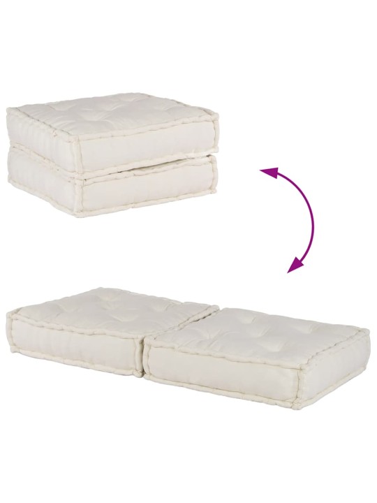 MODULAR POUFF CREAM 70X70X36 KANGAS