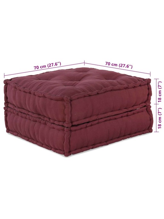 MODULAARNE POUFF MAROON 70X70X36 KANGAS