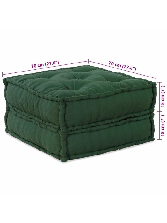MODULAR POUFF GREEN 70X70X36 KANGAS