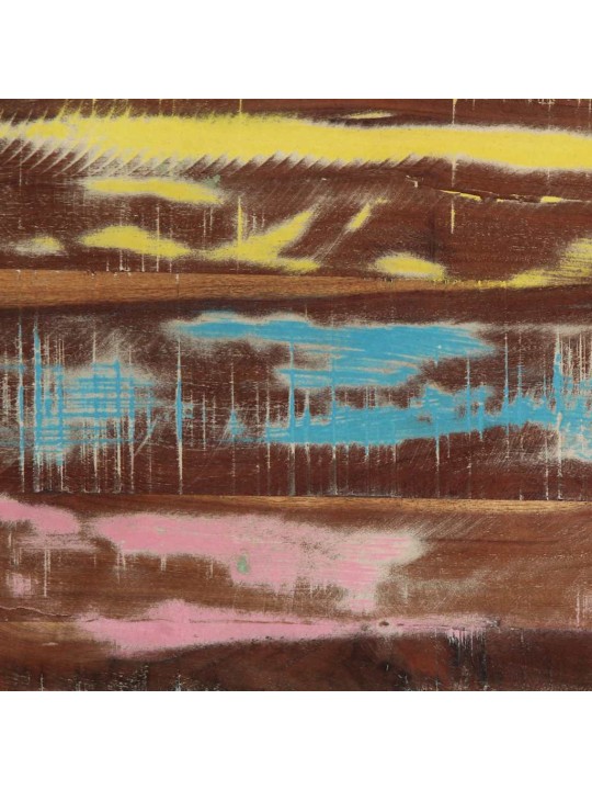 MITMEVÄRVILINE DIIVANILAUD 90X50X38 CM TAASKASUTATUD TÄISPUIT